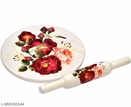 Red Floral Designer Chakla Belan Set